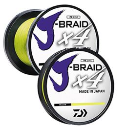 Daiwa J-Braid X4 300 Yard Spool 30LB Test - Fluorescent Yllw