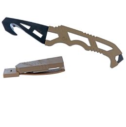 Gerber Crisis Hook Fixed 2.9 in Black Blade Tan Handle